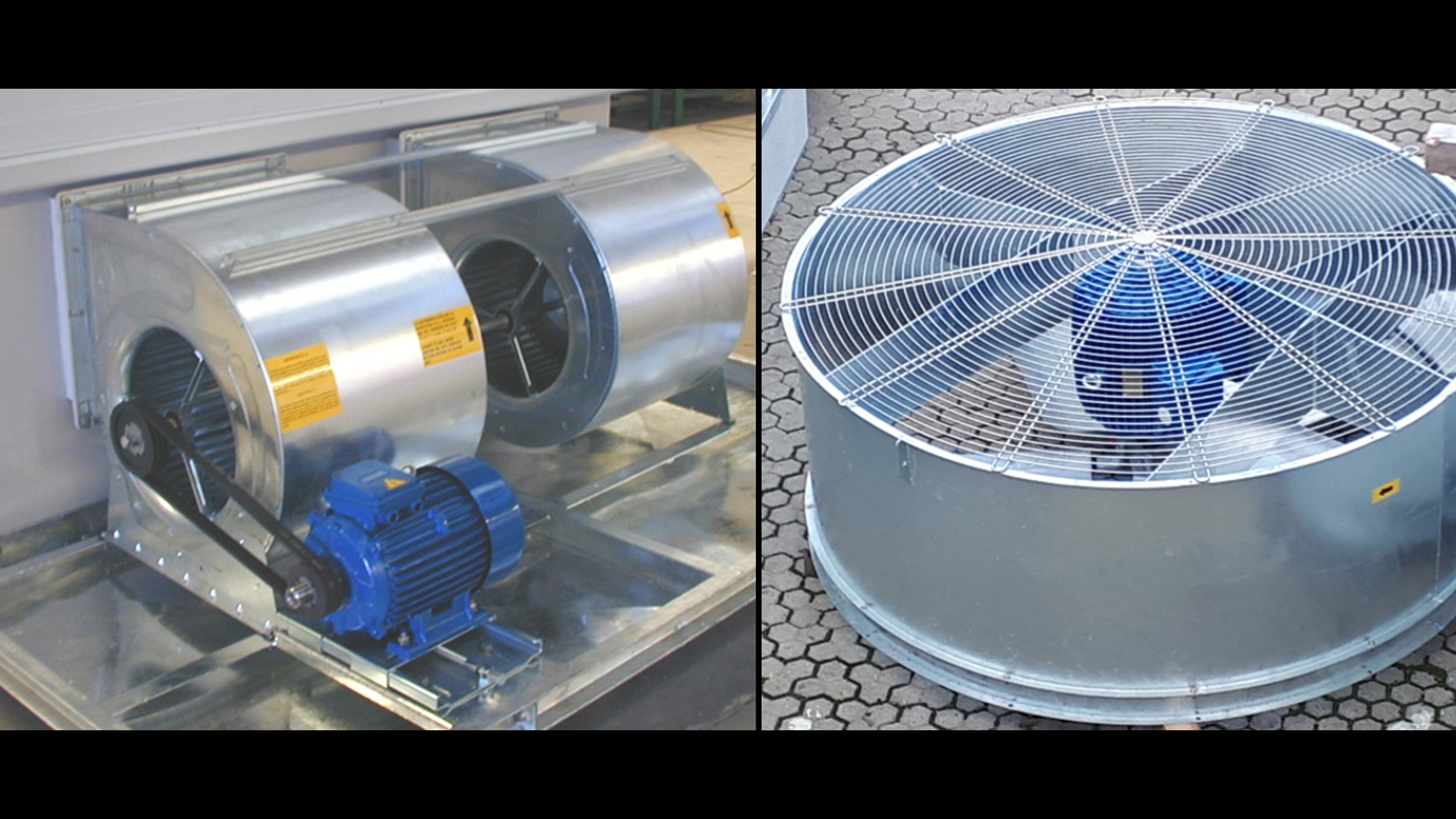 Chillers with Axial and Centrifugal Fans