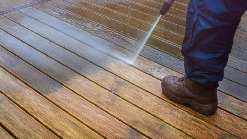 Pressure-Washing Wood Decks